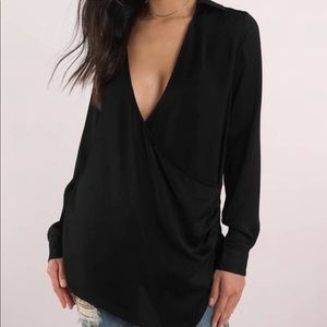 Toni Catalina Surplice Satin Blouse